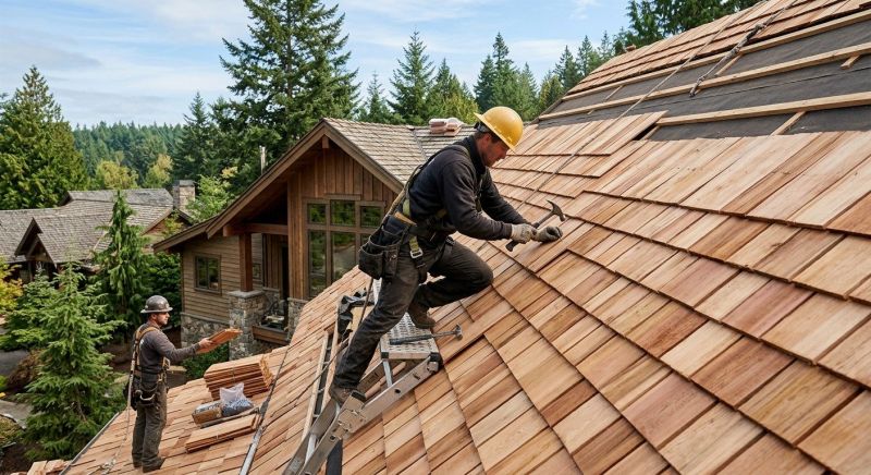 Cedar Shake Roof Construction in Fredericksburg, VA
